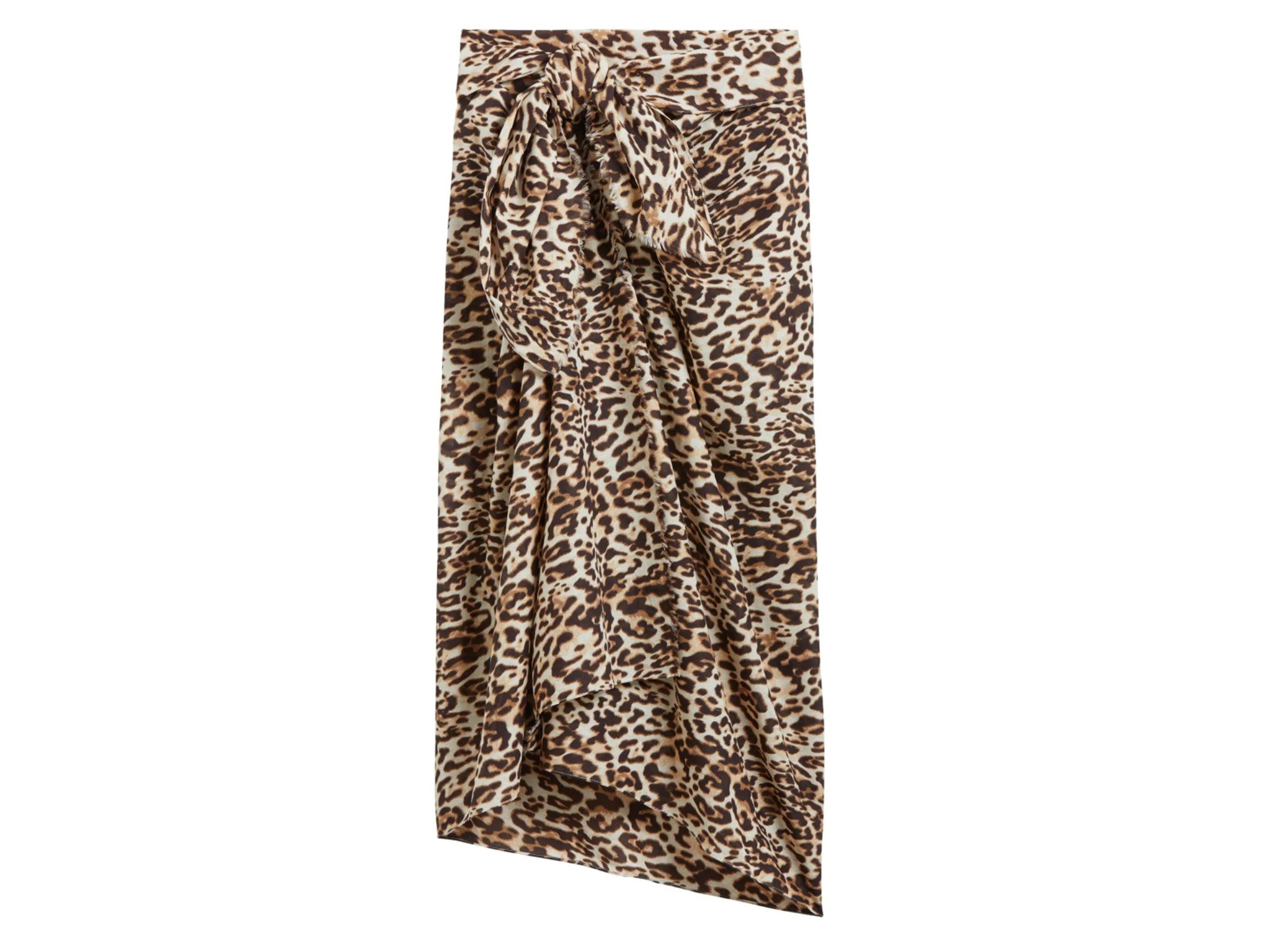 Let this leopard print sarong do all the talking by pairing it with a black bikini