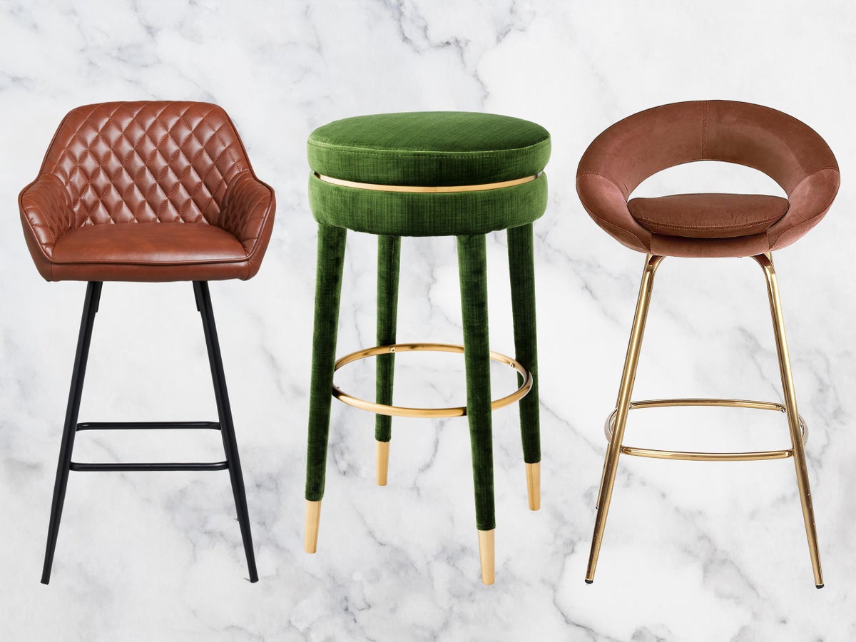 Best Bar Stools For Your Kitchen Island, Pink Fur Bar Stools