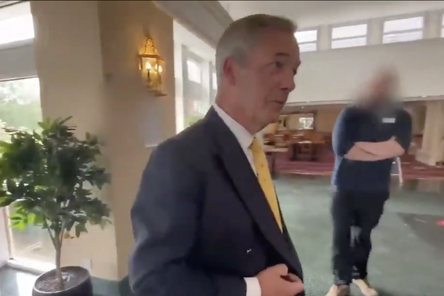 The former UKIP leader entered the hotel in late July after alleged complaints from local residents