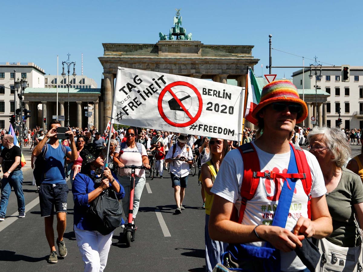 Thousands join protest against coronavirus restrictions in Germany