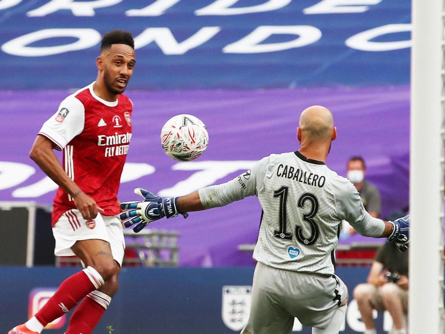 Aubameyang scored what proved the winner in the second-half (Pool via REUTERS)