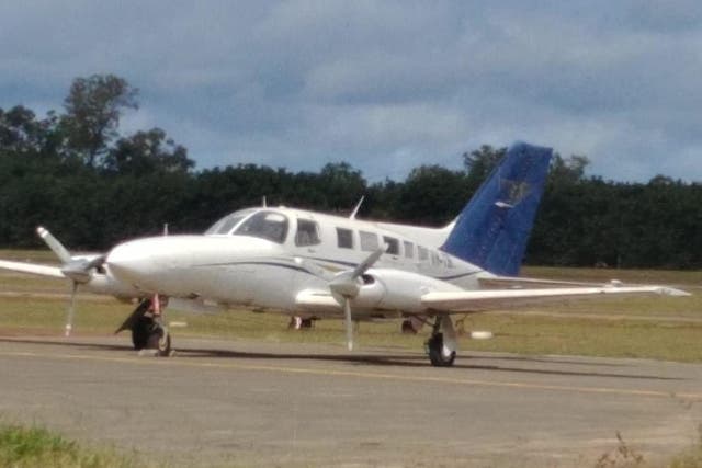The Cessna light aircraft used by the alleged drug smugglers.