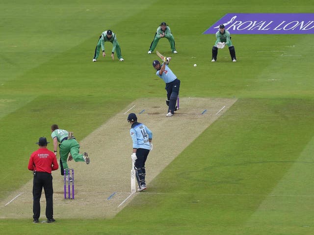 Jonny Bairstow of England in action against Ireland