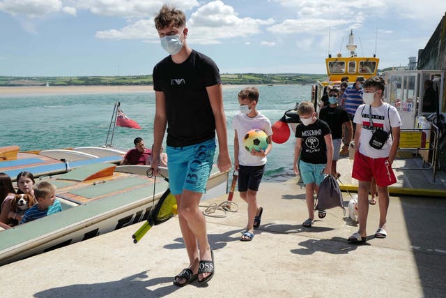 Holidaymakers in Padstow, Cornwall