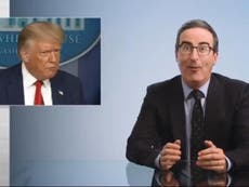 John Oliver condemns ‘shockingly reckless’ Trump over Covid-19 tweets