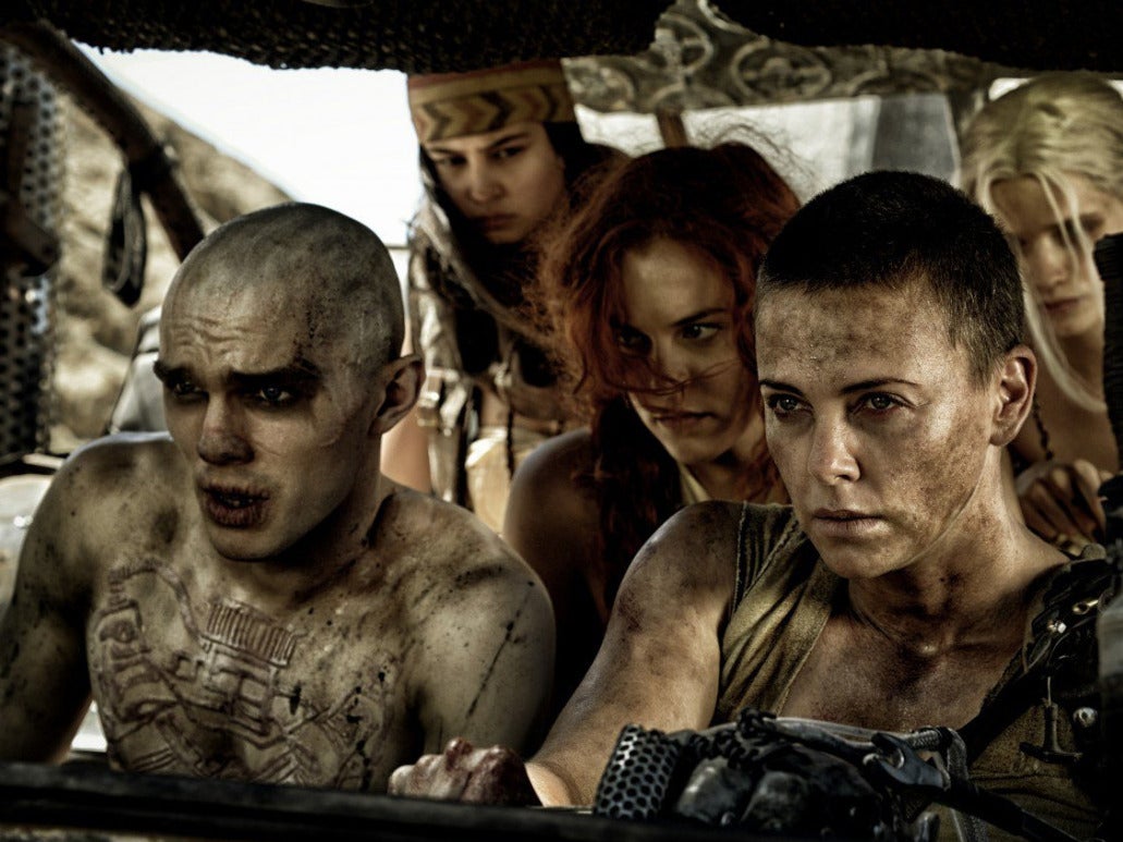 Nicholas Hoult and Charlize Theron in 'Mad Max: Fury Road'