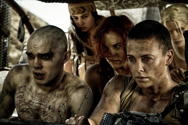Nicholas Hoult and Charlize Theron in 'Mad Max: Fury Road'