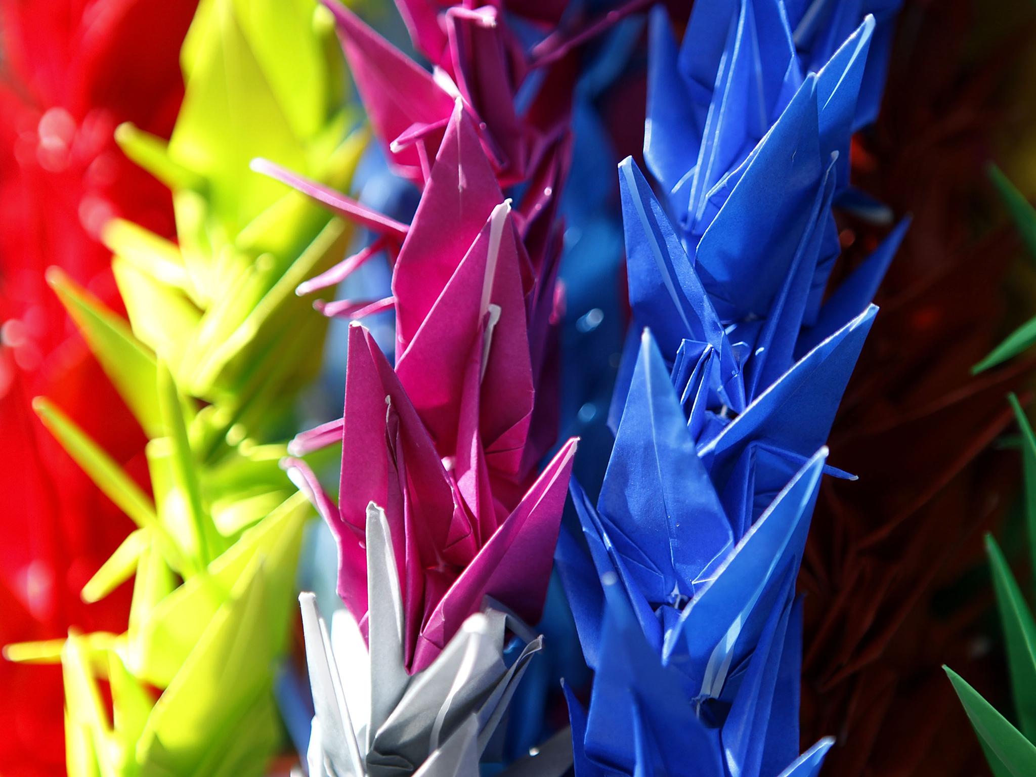 Millions of paper cranes have been donated by children to the Hiroshima Peace Memorial Park (Getty)