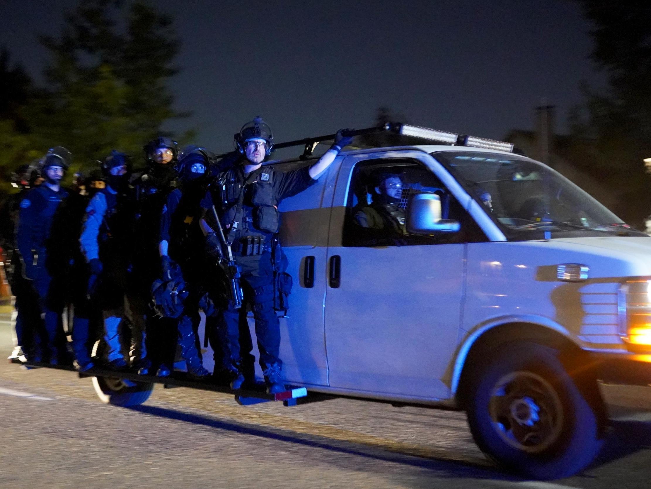 Police officers have been pursuing crowds of protesters for weeks across the US