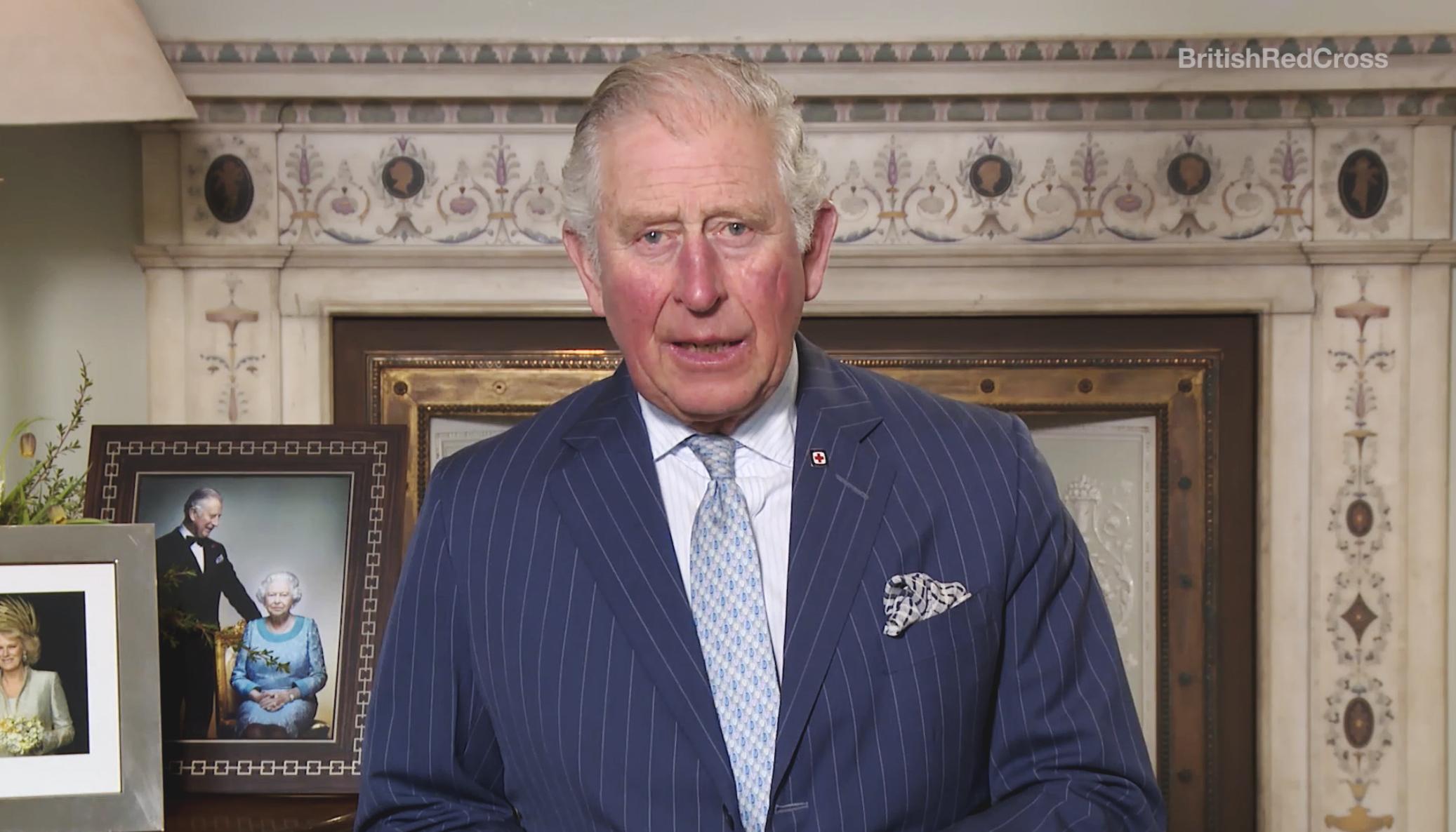 Prince of Wales, who has been president of the Red Cross since 2003, during a recorded a video to introduce a new online exhibition - 150 voices which marks the 150th anniversary of the British Red Cross