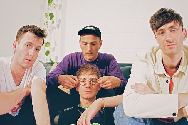 Glass Animals frontman Dave Bayley (front centre): ‘In difficult times, all you can seem to do is start thinking about the past’