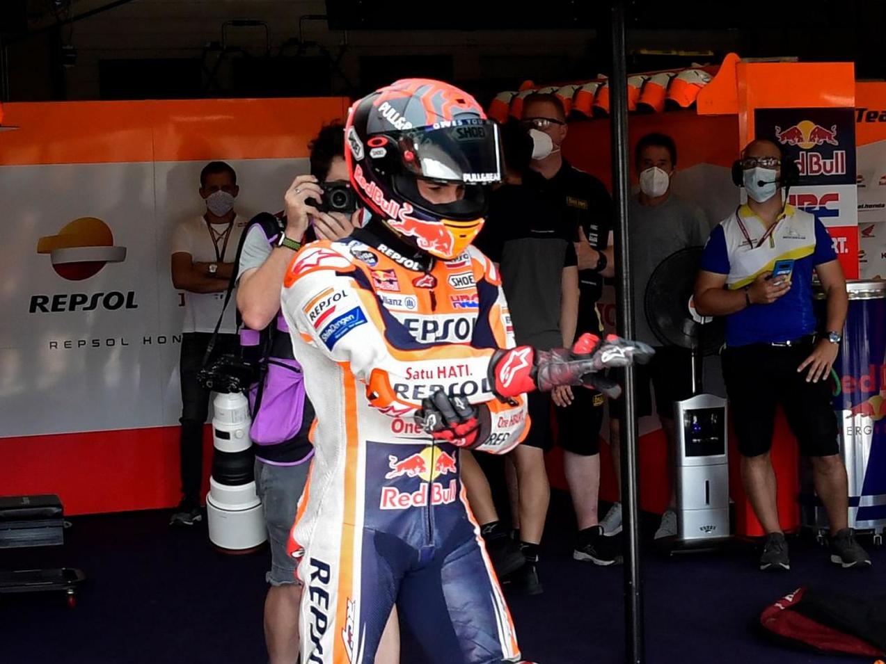 Repsol Honda Team's Spanish rider Marc Marquez