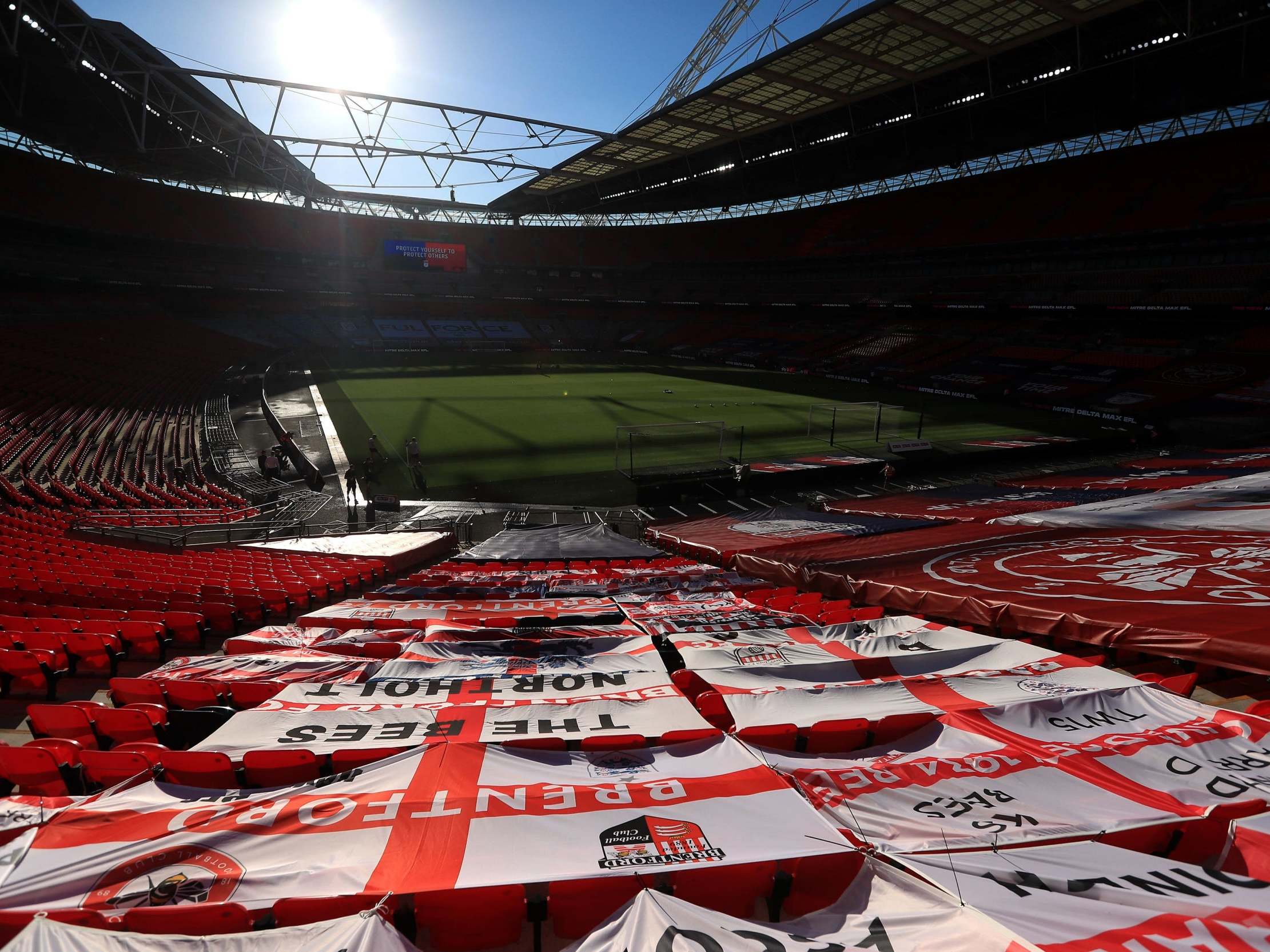 The FA hopes to have fans back inside Wembley in October