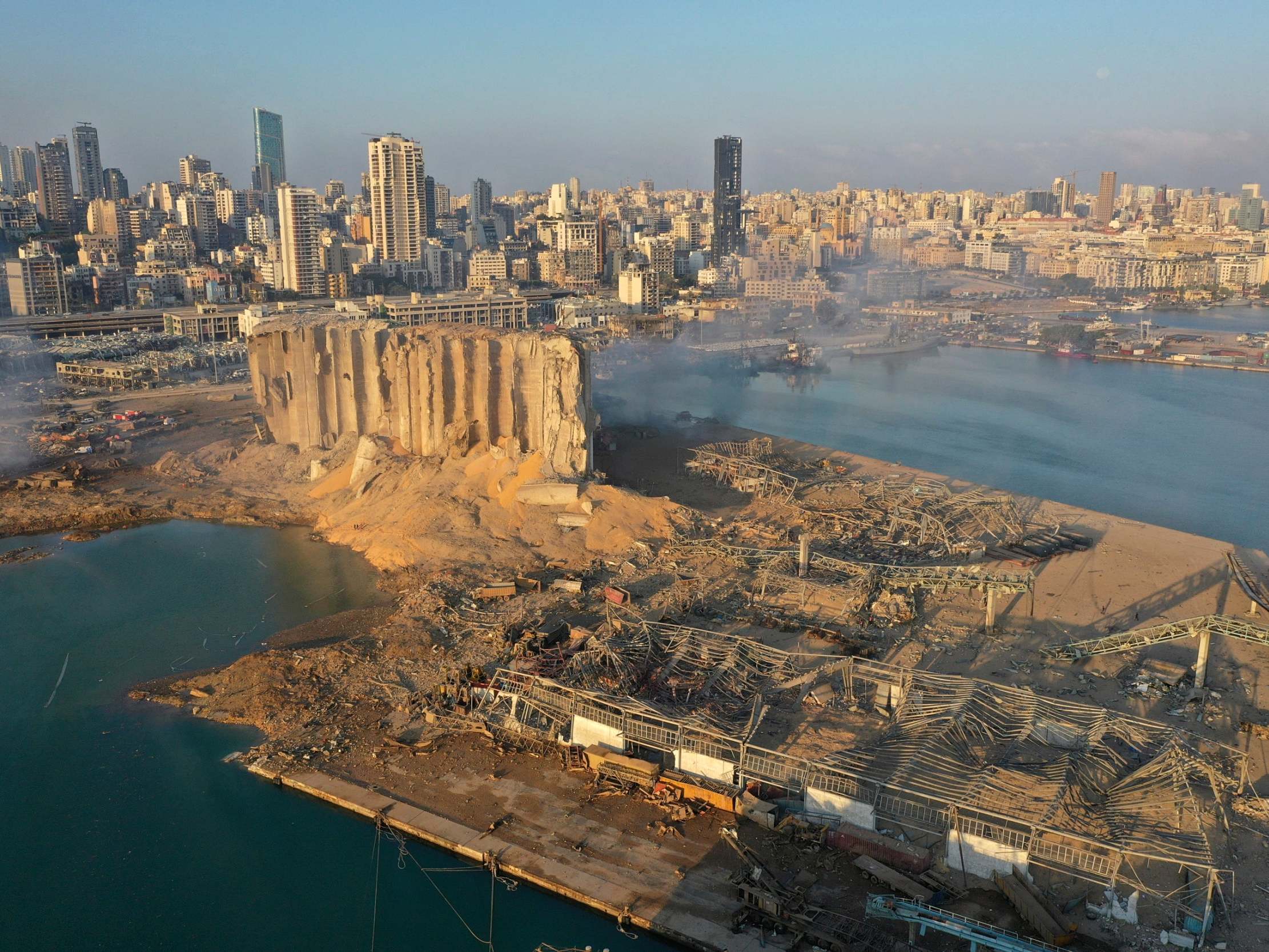 Beirut explosions aftermath Aerial footage shows extent of devastation