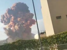 Footage shows moment massive blast sends shockwaves through Beirut