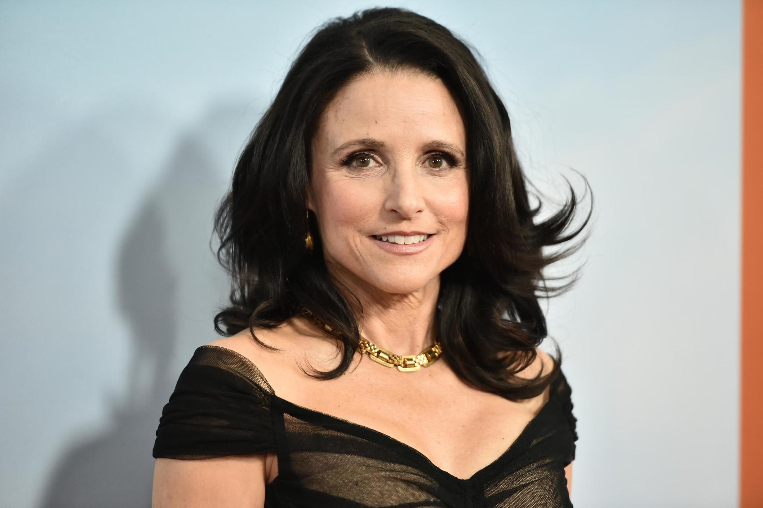 <p>Julia Louis-Dreyfus at the premiere of 'Downhill' on 12 February 2020 in New York City.</p>