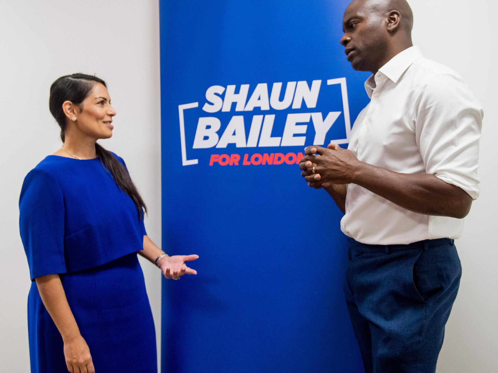 Priti Patel, the home secretary, introduced Bailey at the event (Centre for Social Justice)