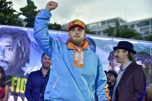 Jake Paul during a weigh-in prior to a boxing fight on 29 January 2020 in Miami, Florida.