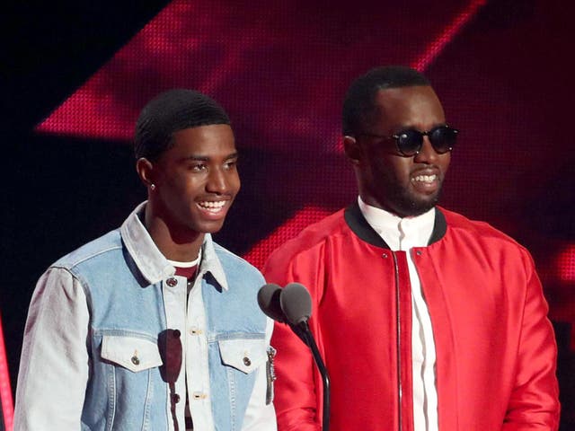 <p>Christian Combs and Diddy at the iHeart Radio Music Awards in 2018</p>