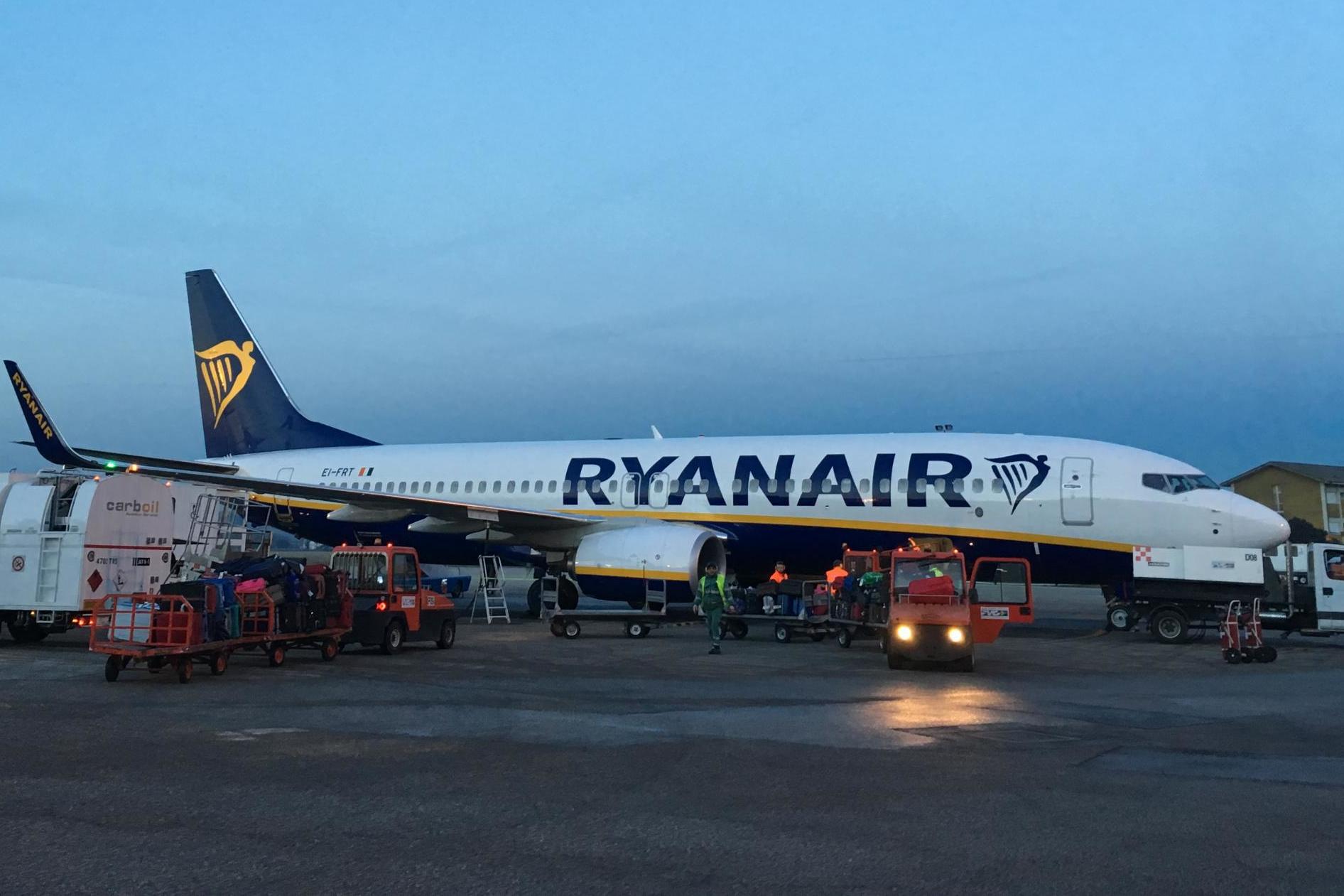 Off limits? A Ryanair aircraft at Trieste in northeast Italy