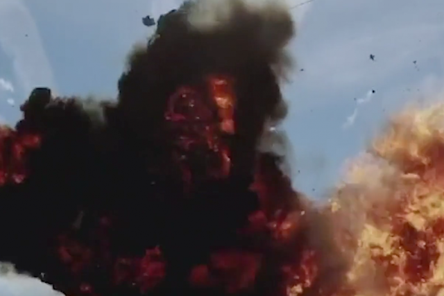 An explosion goes off in one scene of a recruitment video, which is designed to encourage people to apply to the Guernsey Police.