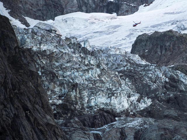 Several dozen people have been evacuated in northwestern Italy as a huge chunk of the glacier in the Mont Blanc massif threatens to break off due to high temperatures