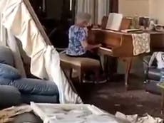 Beirut grandmother plays ‘Auld Lang Syne’ on piano amid wreckage of home destroyed by port explosion