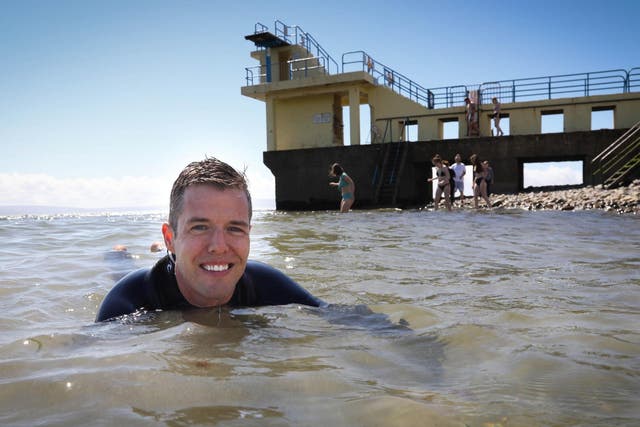 Dr Liam Burke, one of a team of researchers at NUI Galway who are studying whether recreational waters contain potentially deadly bacteria, is pictured at Blackrock, Salhill in Galway.