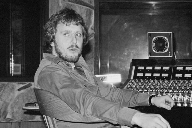 Producer Martin Birch working on 'Rainbow Rising' for Rainbow in LA, April 1976