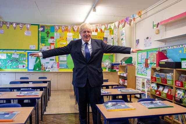 Boris Johnson visits St Joseph's Catholic School in Upminster, 10 August 2020
