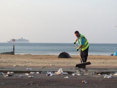 Beaches lined with rubbish and vomit after heatwave weekend