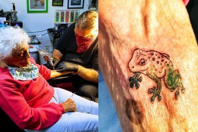 103-year-old grandmother gets tattoo (Facebook/Teresa Zavitz-Jones)