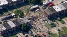 Houses explode and people trapped after 'major' blast in Baltimore