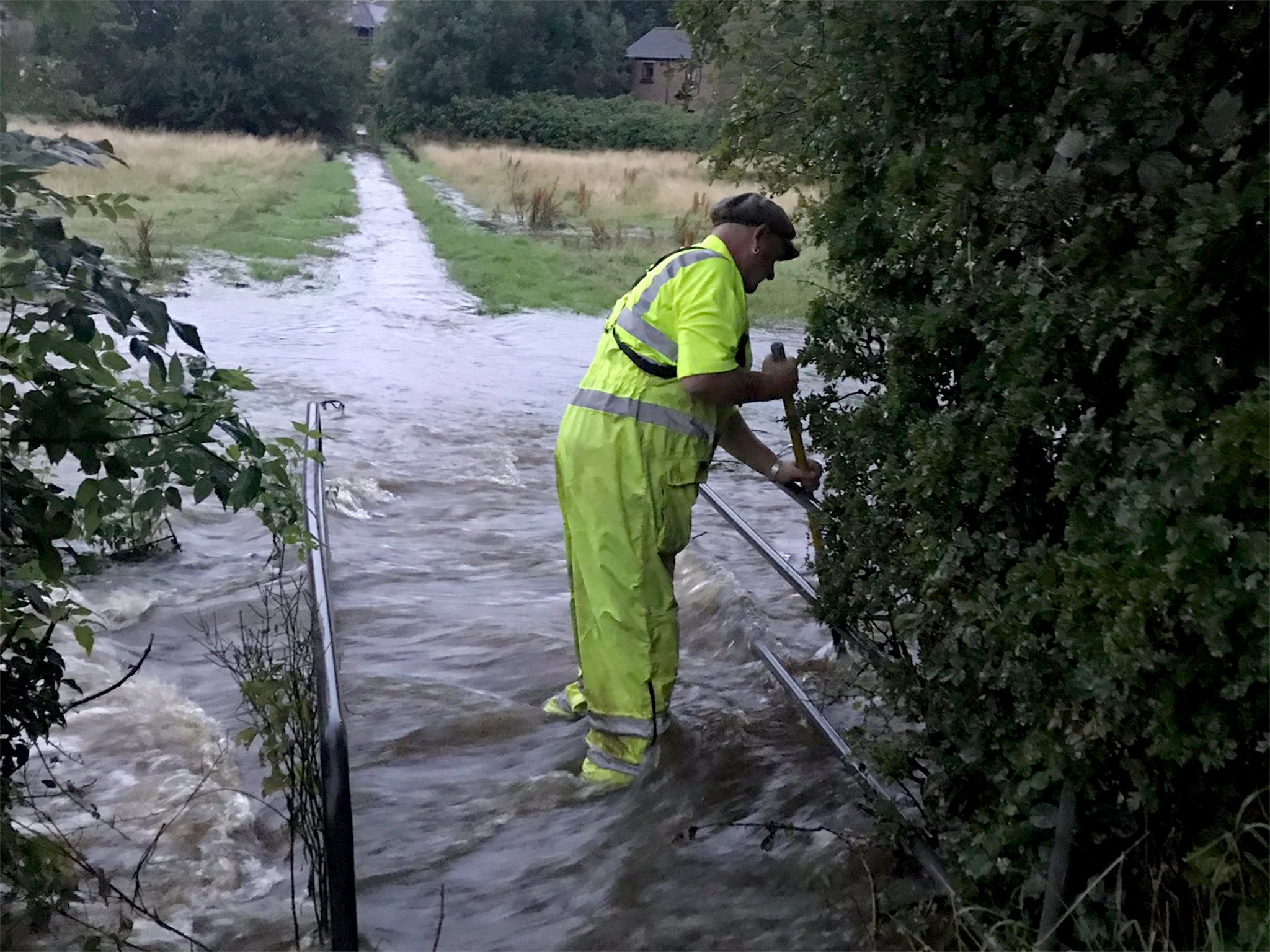 Response teams were out early on Tuesday to limit the impact of flooding in Lancaster