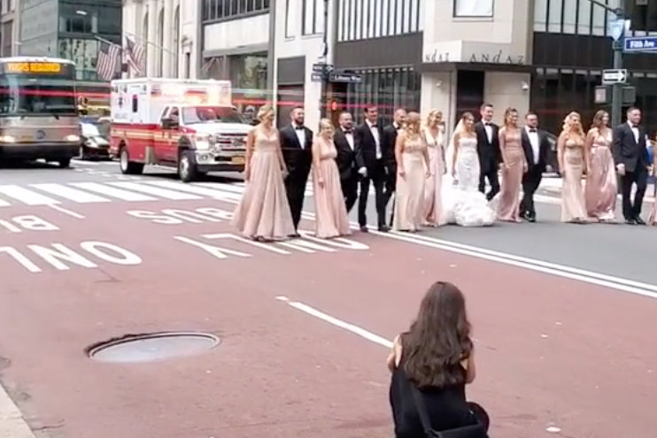 MTA calls out wedding party for walking in NYC bus lane (TikTok)