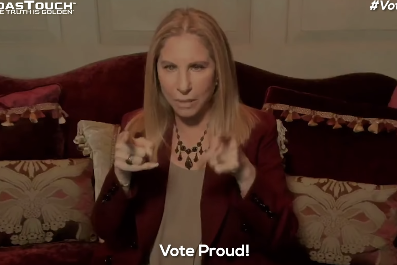 Barbra Streisand in a new political ad aiming to mobilise LGBTQ voters.