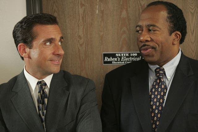 <p>Steve Carell and Leslie David Baker in 'The Office'</p>