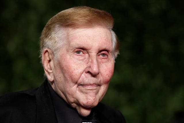 Media magnate Sumner Redstone arriving at the 2011 Vanity Fair Oscar party in West Hollywood.