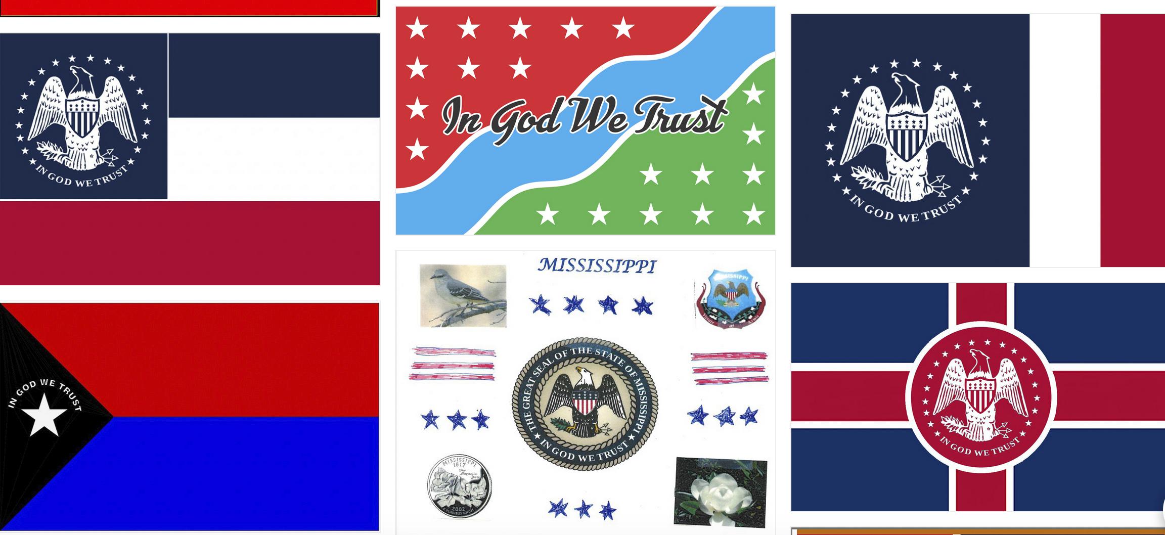 Magnolias, stars, a Gulf Coast lighthouse, a teddy bear, and even Kermit the Frog appear on some of the over 1,800 proposals submitted by the general public for a new Mississippi flag
