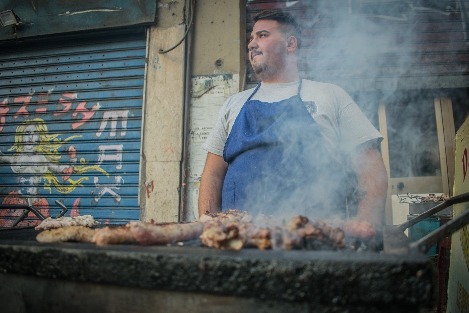 One of the vendors at the market