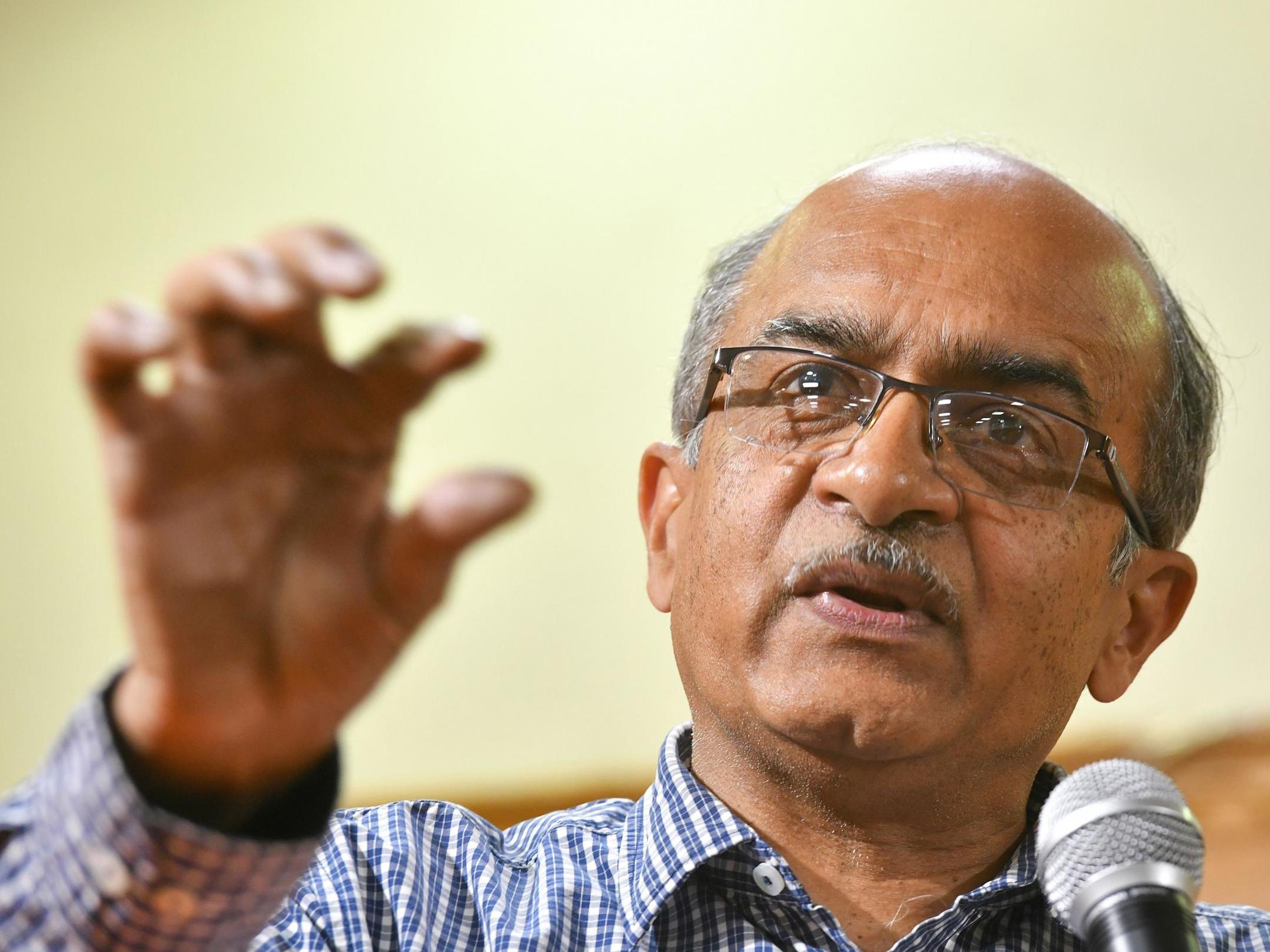 Prashant Bhushan pictured in 2019. He now faces six months in prison