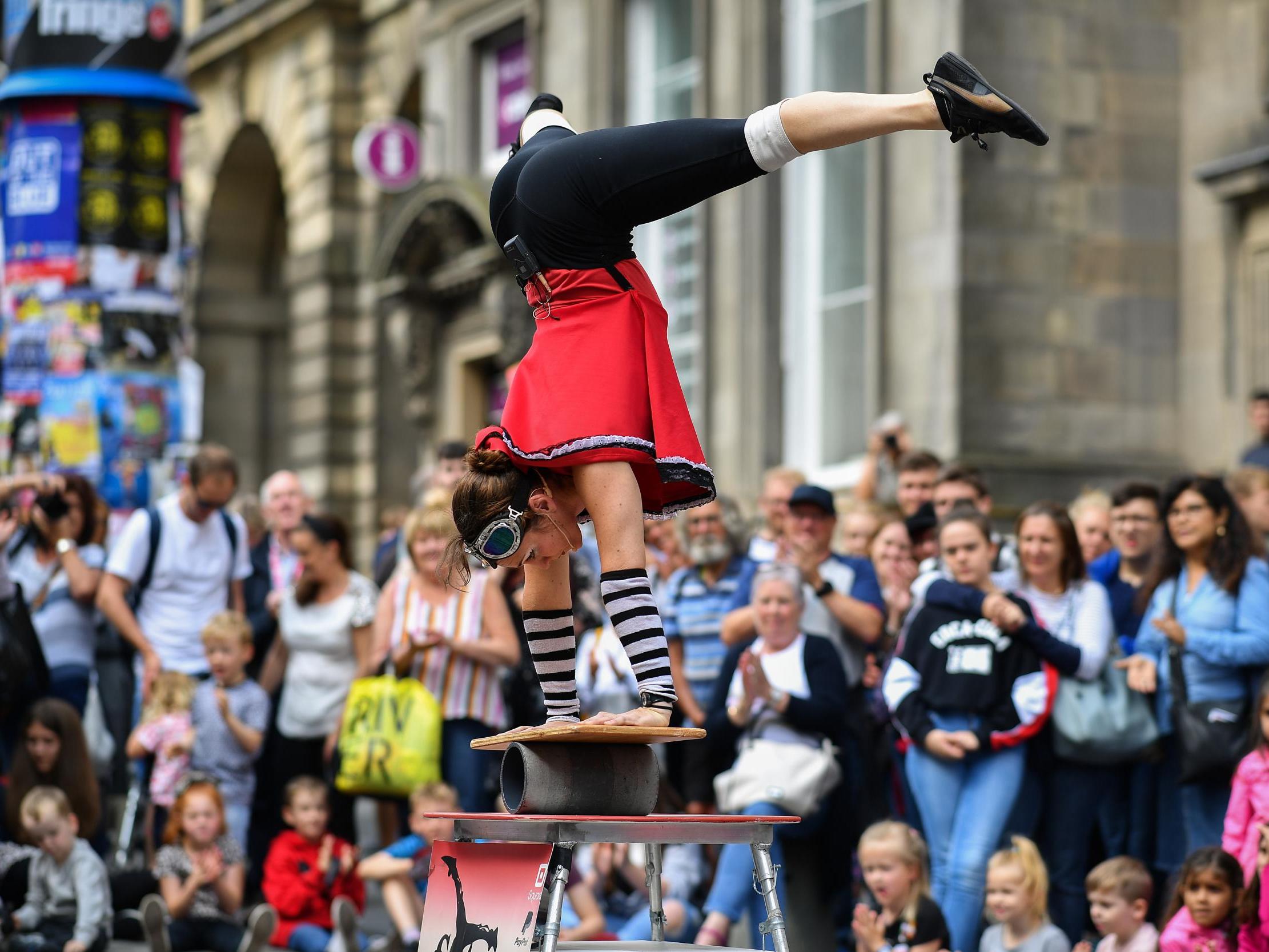 Edinburgh's Royal Mile in August is usually full of people flyering and street performers