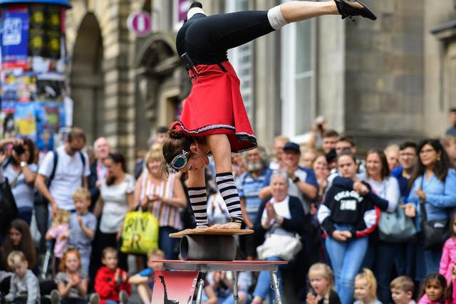 Edinburgh's Royal Mile in August is usually full of people flyering and street performers