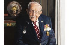  Official portrait of Captain Sir Tom Moore unveiled