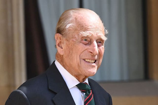 The Duke of Edinburgh at the transfer of the Colonel-in-Chief of the Rifles, Windsor Castle, 22 July 2020