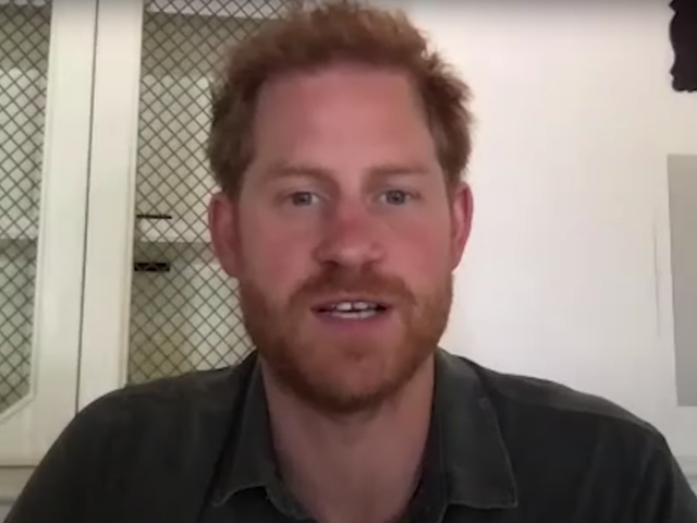 Prince Harry speaks on a video call with former Invictus Games competitors