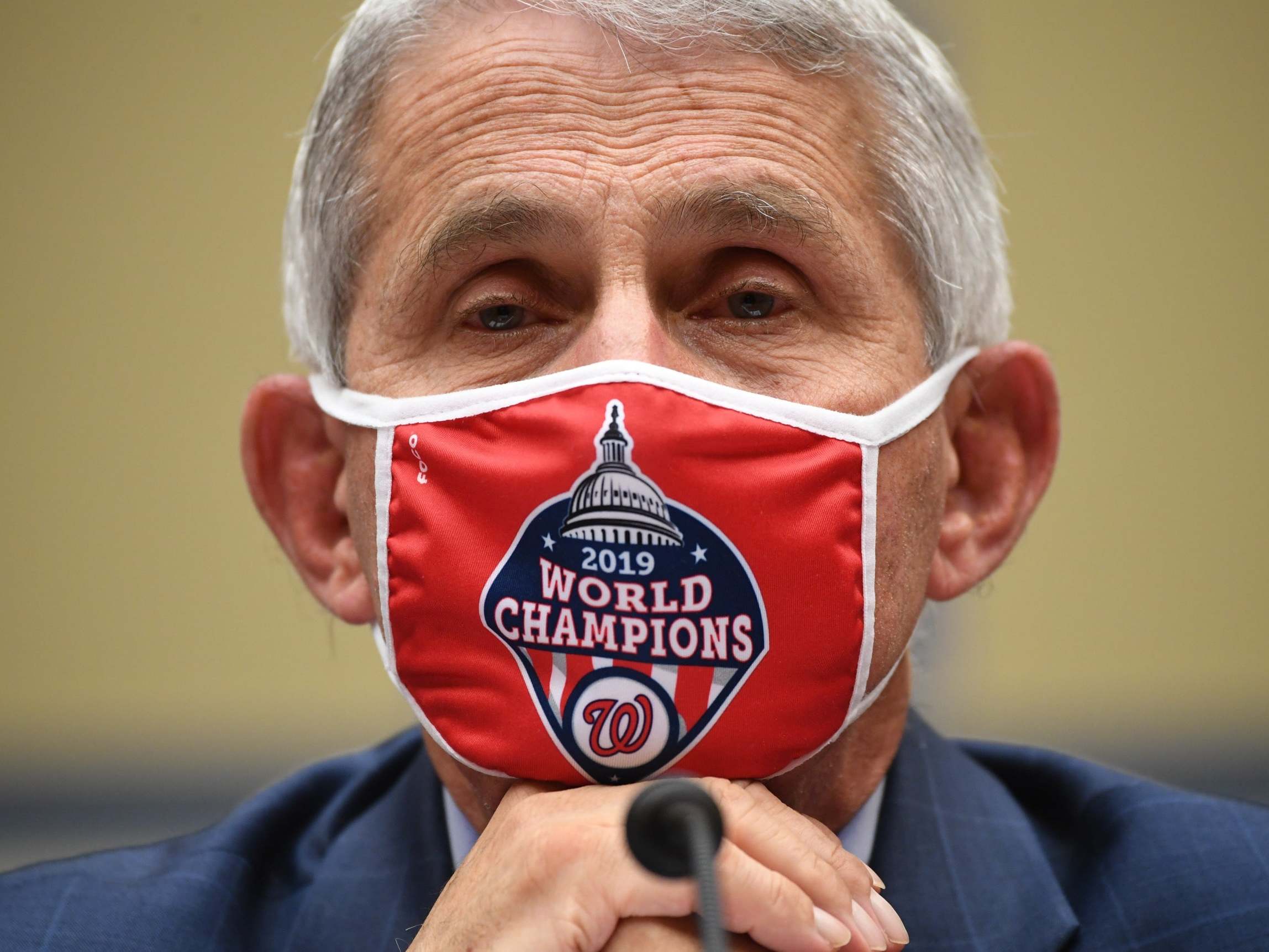Dr Anthony Fauci, director of the National Institute for Allergy and Infectious Diseases, testifies before the House Subcommittee on the Coronavirus Crisis hearing last month