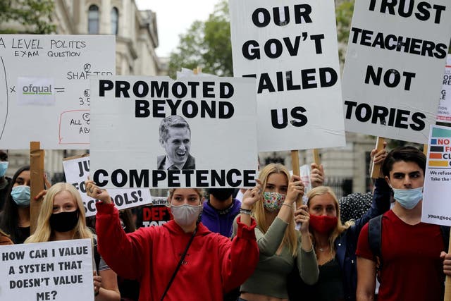 Students and teachers have called on education secretary Gavin Williamson to resign over the fiasco
