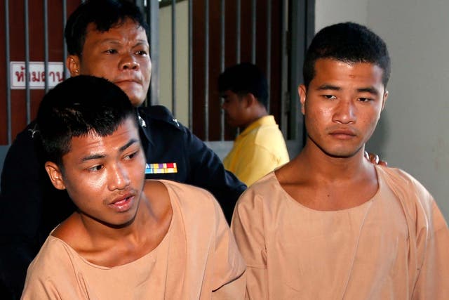 Zaw Lin and Wai Phyo were convicted over the killings of two British tourists but the pair have denied their involvement in the murders