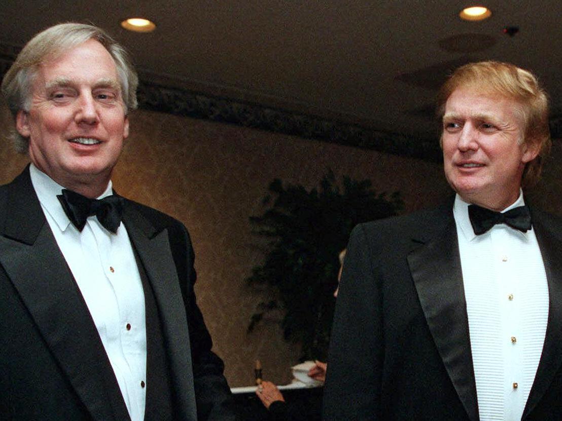 Donald Trump with his brother Robert at an event in New York in November 1999